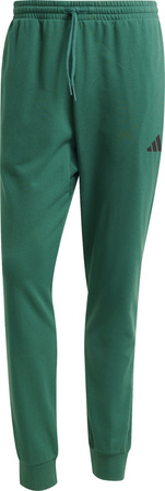 Spodnie męskie adidas Essentials Feel Cozy French Terry zielone JE3858