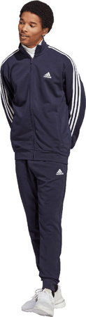 Dres męski adidas Basic 3-Stripes French Terry granatowy IC6765