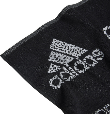 Ręcznik kąpielowy plażowy basenowy sportowy adidas Branded Must-Have czarno-biały HS2056 100x50 cm