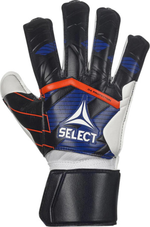 Rękawice bramkarskie Select 04 Protection Flat Cut v24 czarno-granatowe 18448