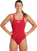 Damski strój kąpielowy Arena WOMEN'S TEAM SWIMSUIT SWIM PRO SOLID red-white rozmiar 44