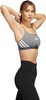 Stanik damski adidas Aeroreact Training Light-Support 3-Stripes Bra ciemnoszary HC7870