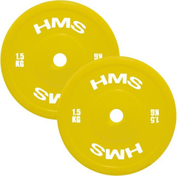 Zestaw talerzy olimpijskich obciążenie PE HMS 2 x 1.5 KG