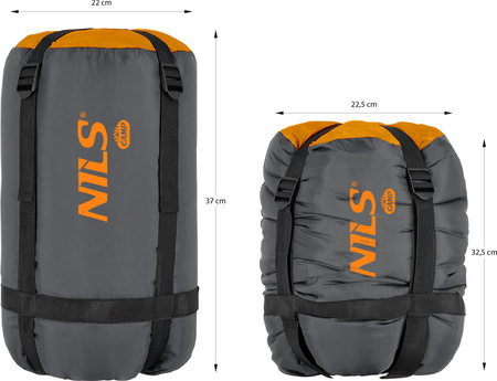 NC2008 ANTRACYT-POMARAŃCZ ŚPIWÓR ROZM. L NILS CAMP