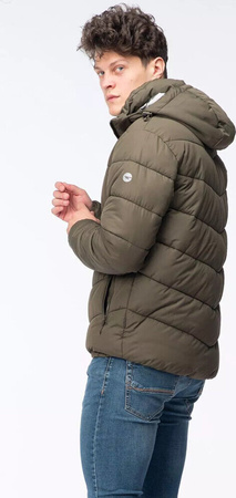 Męska kurtka zimowa pikowana ocieplana z kapturem Hi-tec Varmi rozmiar XXL