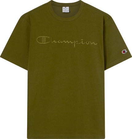 Koszulka męska Champion SS Tee oliwkowa 220273 GS585