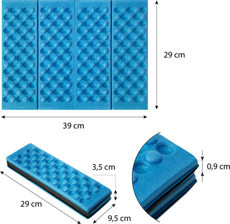 Karimata mata turystyczna do siedzenia Nils camp nc1718 niebieska 30x29x0,9cm