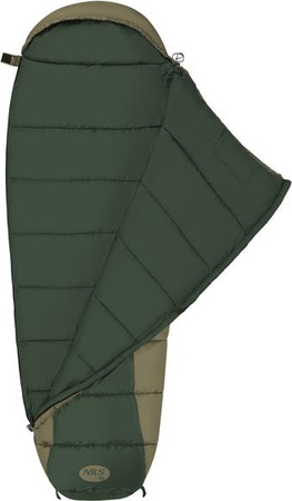 Śpiwór turystyczny ciepły mumia Nils Camp NC2012 zielony 80x190cm