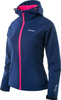 Damska kurtka przejściowa softshell membrana 8000mm Hi-Tec Lady Caria II granatowo-różowa rozmiar XL