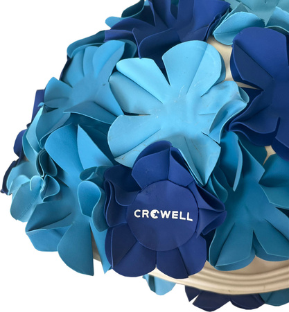 Czepek pływacki Crowell Kwiaty Flower niebieski kol.3