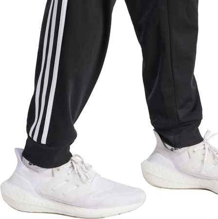 Spodnie męskie adidas Primegreen Essentials Warm-Up Tapered 3-Stripes Track czarne H46105