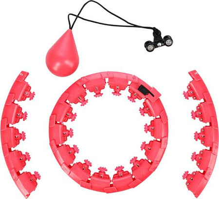 Hula hop z obciążnikiem fh01 czerwone