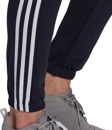 Spodnie męskie adidas Essentials Tapered Elastic Cuff 3 Stripes Pant granatowe GK8830