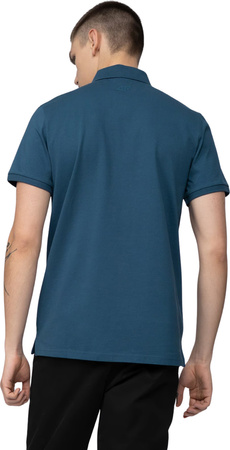 Koszulka polo męska 4F denim H4L22 TSM355 32S