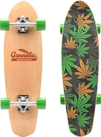 Deskorolka Meteor Cannabis zielono-brązowo-pomarańczowa 22595