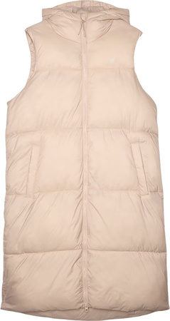 Kamizelka damska bezrękawnik 4F F143 beżowa 4FWAW24TVJAF143 83S