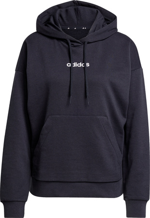 Bluza damska adidas Essentials Linear French Terry Hoodie czarna JV7841