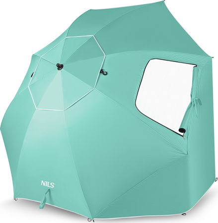 NC17114 PARASOL/PARAWAN PLAŻOWY 2W1 XXL 240 CM ZIELONY NILS