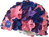 Czepek pływacki Crowell Kwiaty Flower różowo-fioletowo-granatowy kol.4