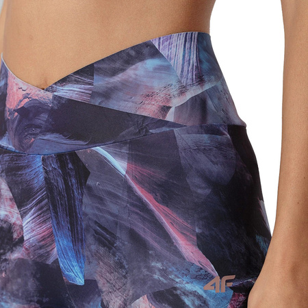 Legginsy funkcyjne damskie 4F multikolor 3 allover H4Z21 SPDF017 93A