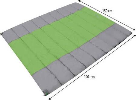Śpiwór podwójny Nils camp nc2011 190x150cm szaro-zielony