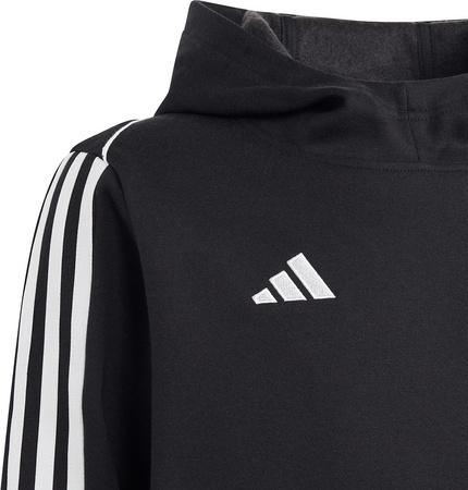 Bluza dla dzieci adidas Tiro 23 League Sweat Hoodie czarno-biała HS3606
