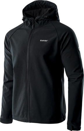 Męska kurtka przejściowa softshell Hi-Tec Neti II membrana 8000mm czarna rozmiar XXL