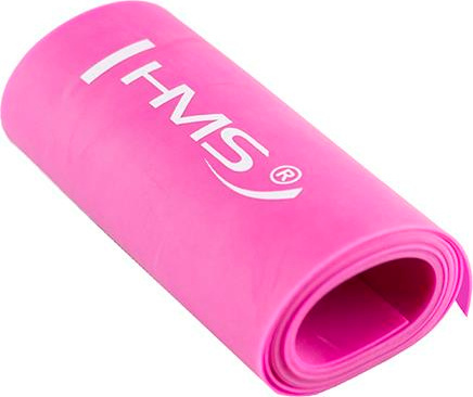 Taśma Guma do ćwiczeń pilates HMS TP01 różowa 0.7x120x1200 mm