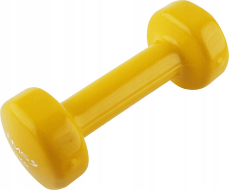 Ciężarek żeliwny hantla do ćwiczeń fitness pokryty winylem HMS 17023 1 kg