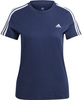 Koszulka damska adidas Essentials Slim 3-Stripes Tee granatowa IM2791