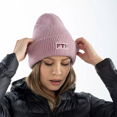 Czapka zimowa unisex z wiskozy Fitanu Utale różowa