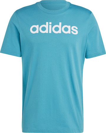 Koszulka męska adidas Essentials Single Jersey Linear Embroidered Logo Tee jasnoniebieska IJ8655