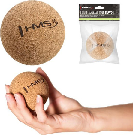 Piłka do masażu HMS blw01 cork pojedyńcza