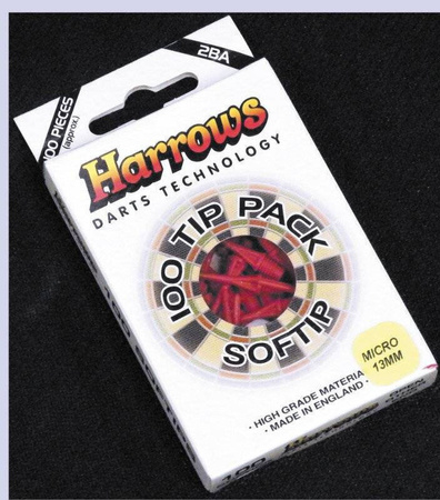 Końcówki do rzutek Softip Harrows Spare Micro 100 sztuk