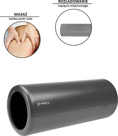 Wałek/roller fitness HMS FS111 33 cm grafitowy-czarny