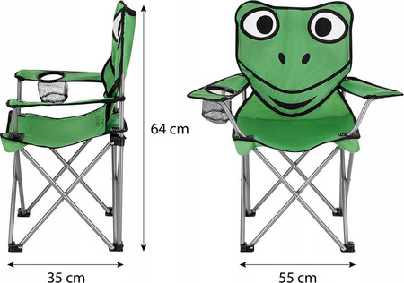 Krzesło dziecięce turystyczne składane na plaże Nils NC3007 frog