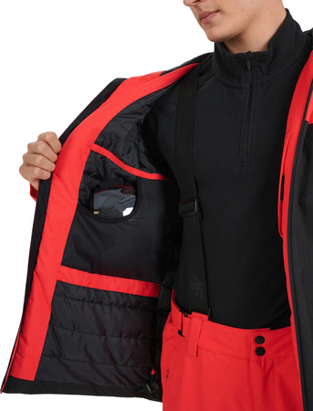 Kurtka narciarska męska 4F M0951 czerwono-czarna 4FWAW25TTJAM0951 90S