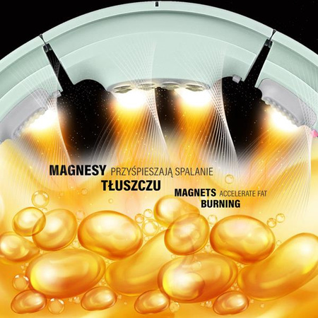 Zestaw hula hop magnetyczny green HHM13 z licznikiem HMS pas wyszczuplający br163 black