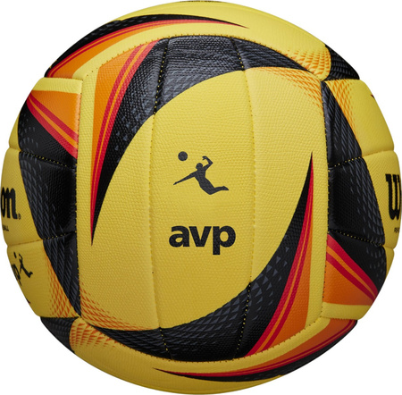 Piłka siatkowa Wilson AVP Replica Game żółto-czarno-pomarańczowa WTH01020XB