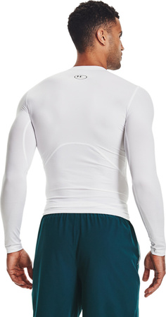 Koszulka męska Under Armour HG Armour Comp LS biała 1361524 100