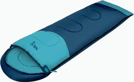 Śpiwór turystyczny mumia Nils Camp NC2008 niebieski 215x75cm