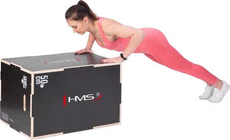 Skrzynia treningowa pylometryczna do ćwiczeń crossfit wzmocniona HMS DSC02 750x600x500mm