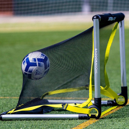 Bramka do piłki nożnej Bazooka 120x75 aluminiowa czarno-żółta 06204