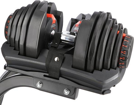 Zestaw stojak hantle powlekane gumowane regulowane HMS