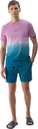 Koszulka męska 4F M1290 fioletowo-niebieska 4FWSS24TTSHM1290 51S