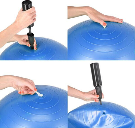 Piłka gimnastyczna fitness HMS yb01n 55cm niebieska