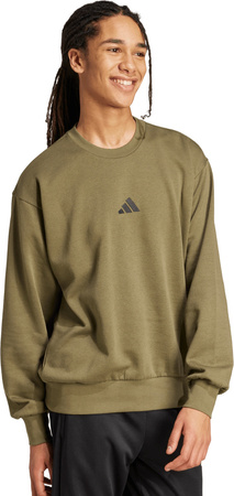 Bluza męska adidas Essentials Feelcozy Fleece oliwkowa KD5149