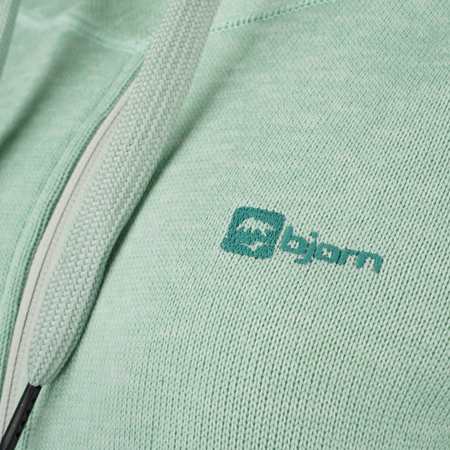 Bluza rozpinana z kapturem damska Bjorn Miravidi miętowa HE934701