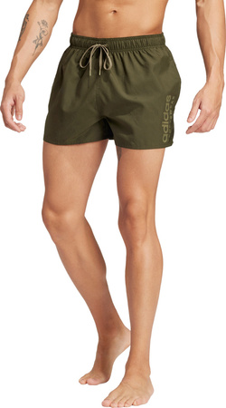 Spodenki kąpielowe męskie adidas Essentials Logo oliwkowe IX7566