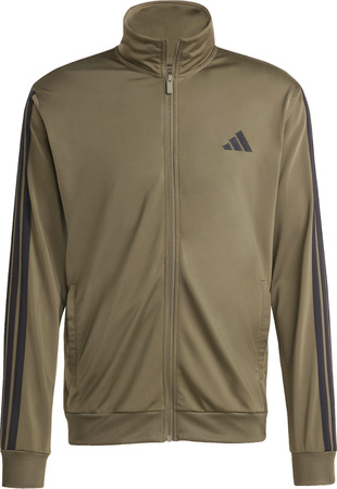 Dres męski adidas Sportswear Basic 3-Stripes Tricot Tracksuit khaki JI8854